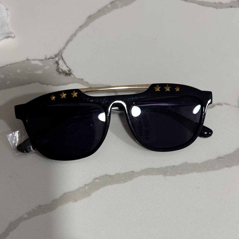 Free People Black Sunglasses with Gold Stars